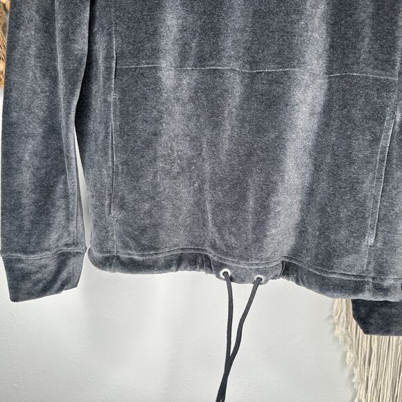 Athleta Gray Velour Velvet Turtleneck Pullover - Picture 3 of 5